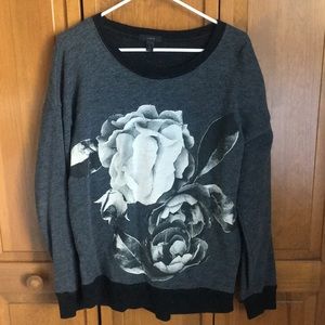 J. Crew floral sweatshirt